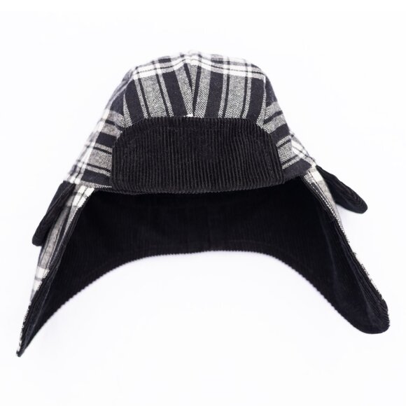 Boys Upcycled Vintage Wool Aviator Hat Trapper Hat Lined with Corduroy - Picture 6 of 6